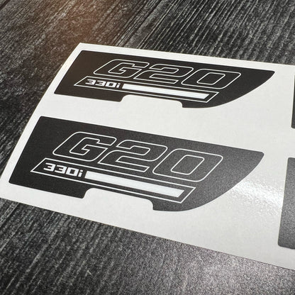 330i Center Console Decals