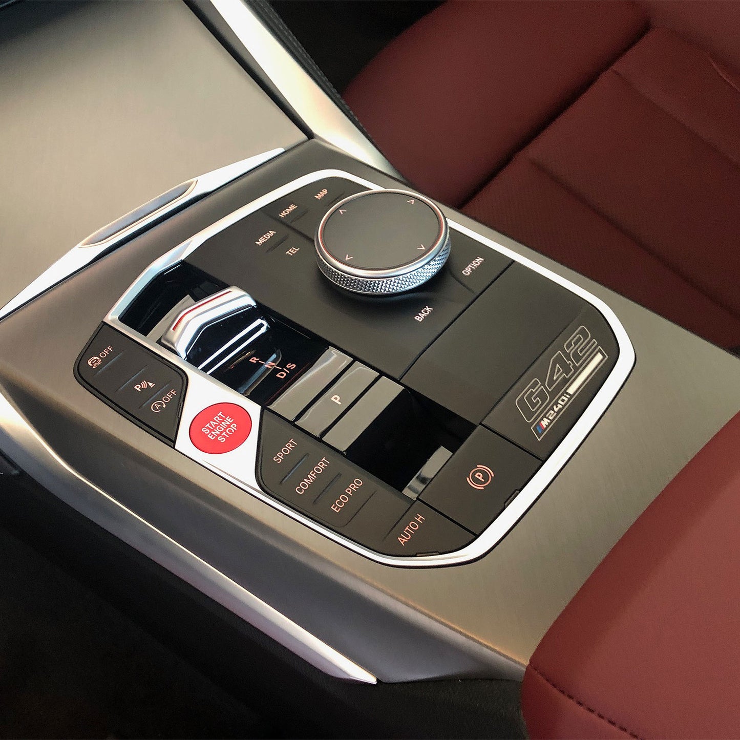 G42 M240i center console sticker