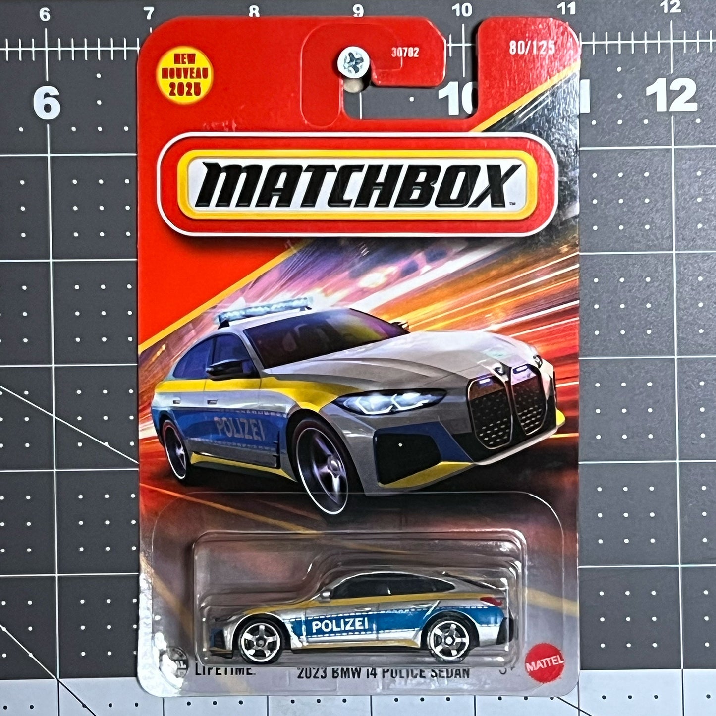 Matchbox BMW i4 Police Sedan (Silver)